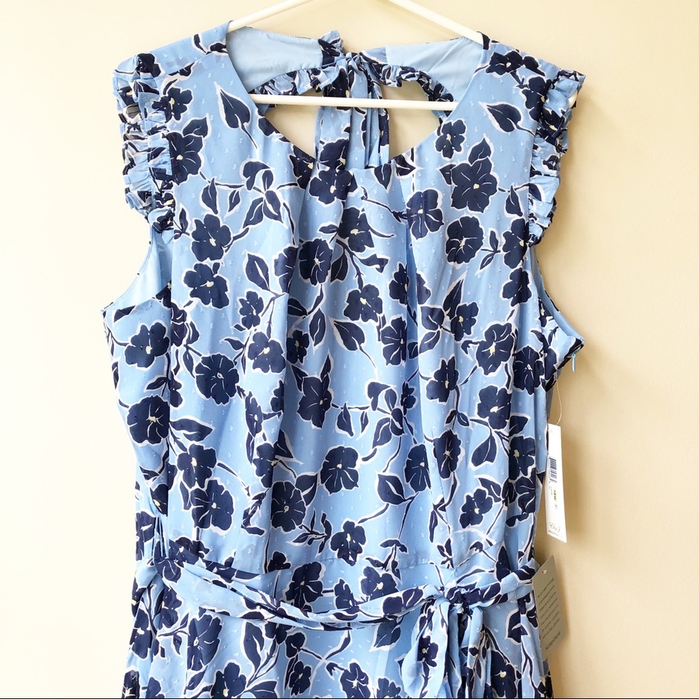 Eliza J Dress Handkerchief Hem Dress Womens Blue - Picture 4 of 6